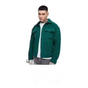 Boohoo Men's Shirt Jacket Green Size XL